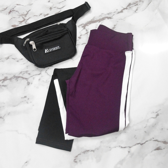Activewear Colorblock Purple Leggings - Picture 2 of 7